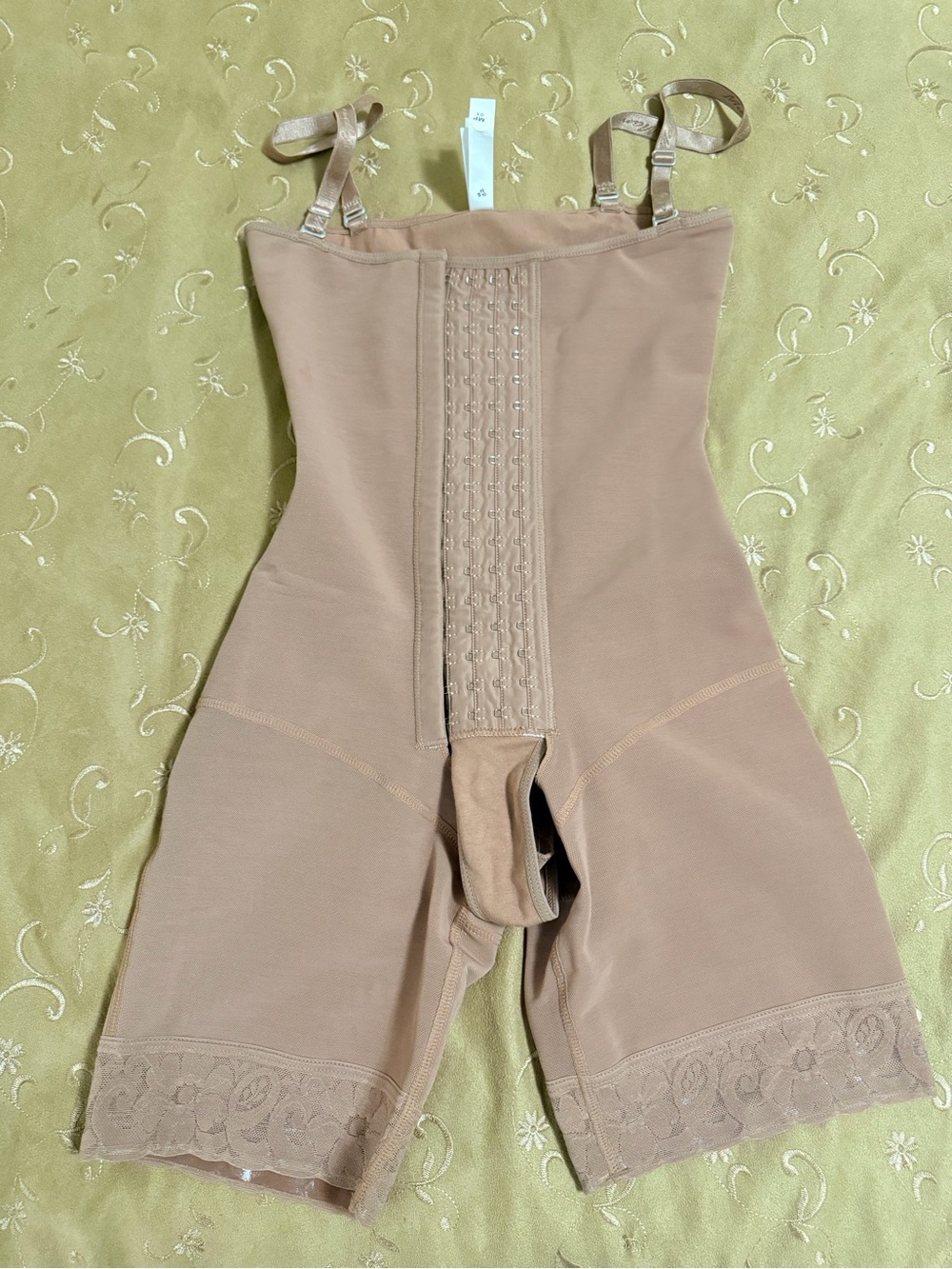 High-Waist Nude Shapewear Bodyshort with Adjustable Straps